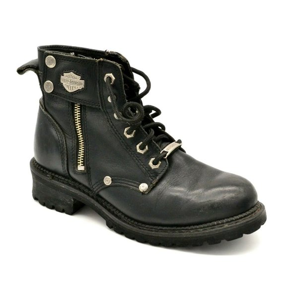 Harley-Davidson Shoes - Harley Davidson Womens Ankle Biker Boots Black